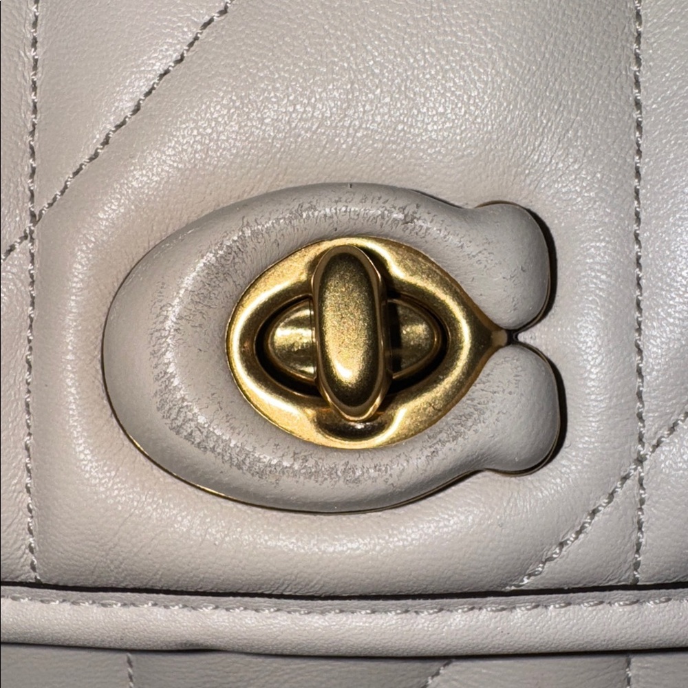 Coach Maddison Pillow Convertible Shoulder Bag NWT Largest size in Chalk - Picture 7 of 17